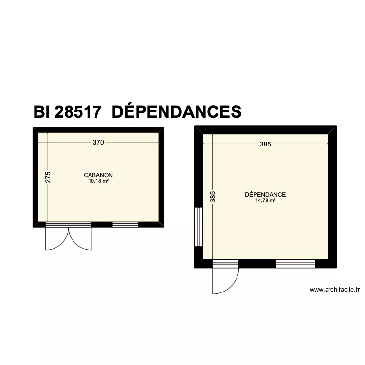 BI 28517 D&eacute;pendances. Plan de 
