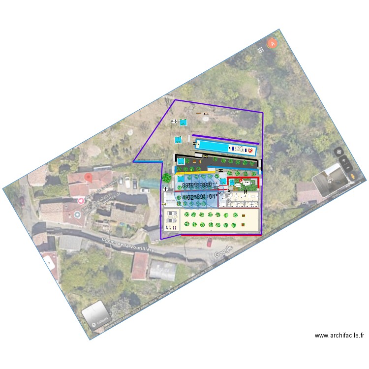 Champagne bassins- pediluve +sanitaires -4chambres +1suite. Plan de 13 pièces et 552 m2