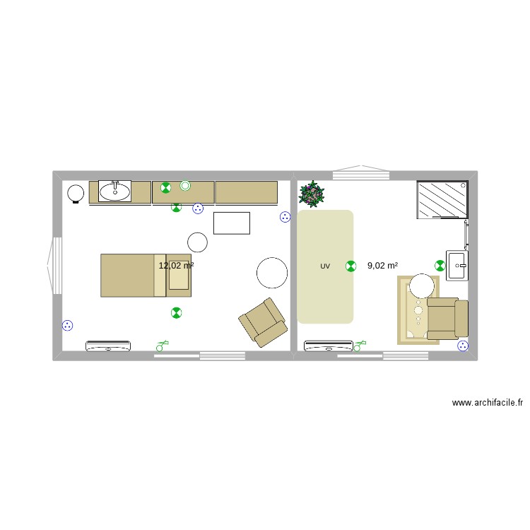 Cabine SV/UV. Plan de 0 pièce et 0 m2