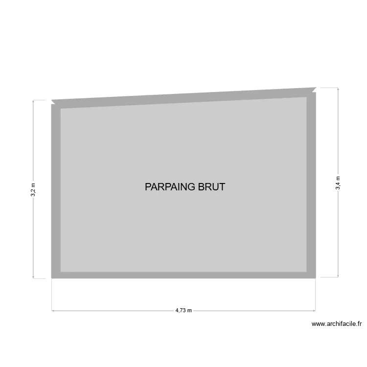 FACADE JARDIN ANCIEN. Plan de 1  et 14 m²