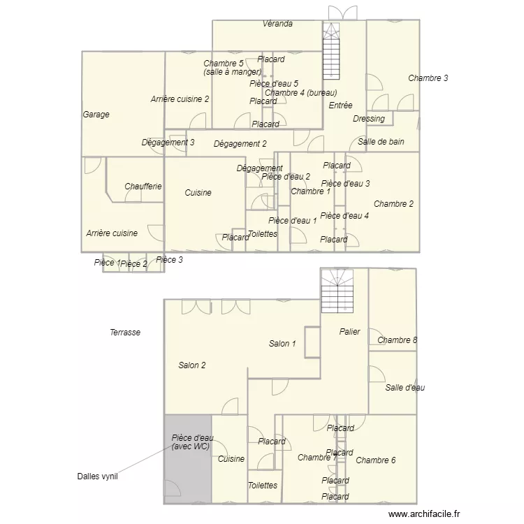 Croquis PEYROU amiante 1. Plan de 