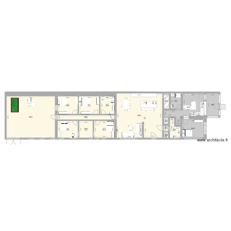 Appartement KILIC. Plan de 18 pièces et 263 m2