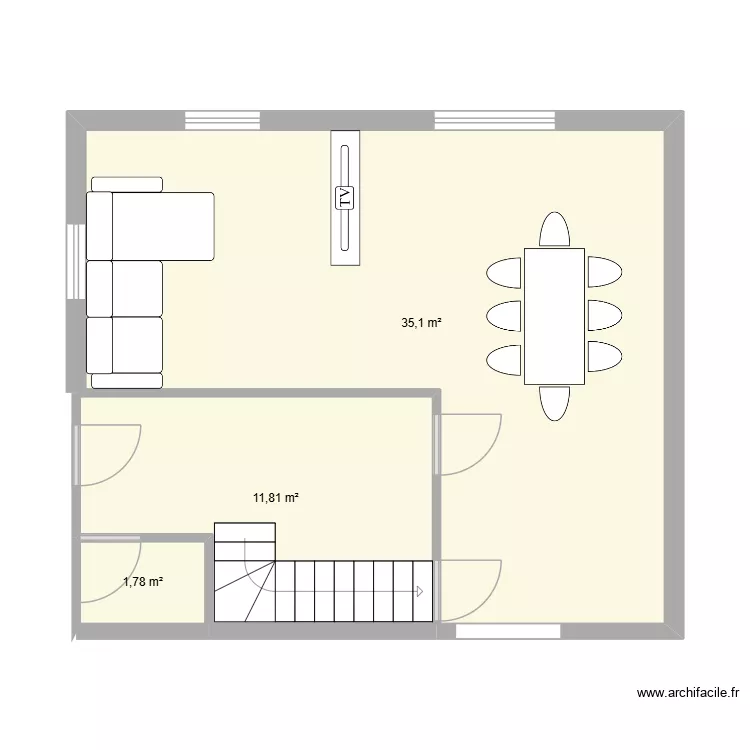 rez de chaussé. Plan de 3 et 49 m² rez de chaussé. Plan de 3 et 49 m²