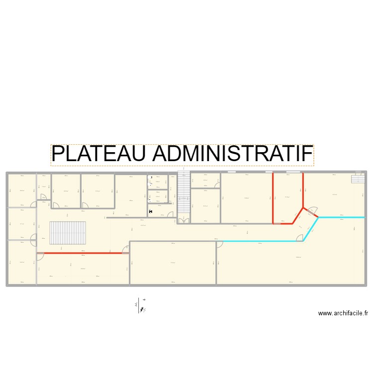 adm+2. Plan de 19 pièces et 764 m2