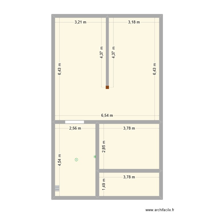 Maison 2. Plan de 4 pièces et 69 m2