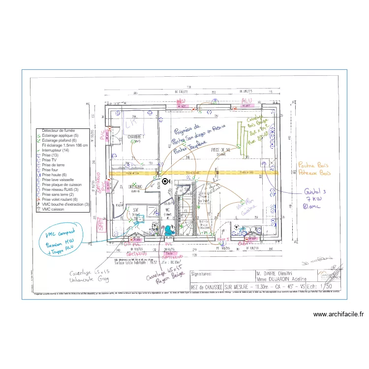 DUJARDIN ELEC RDC. Plan de 