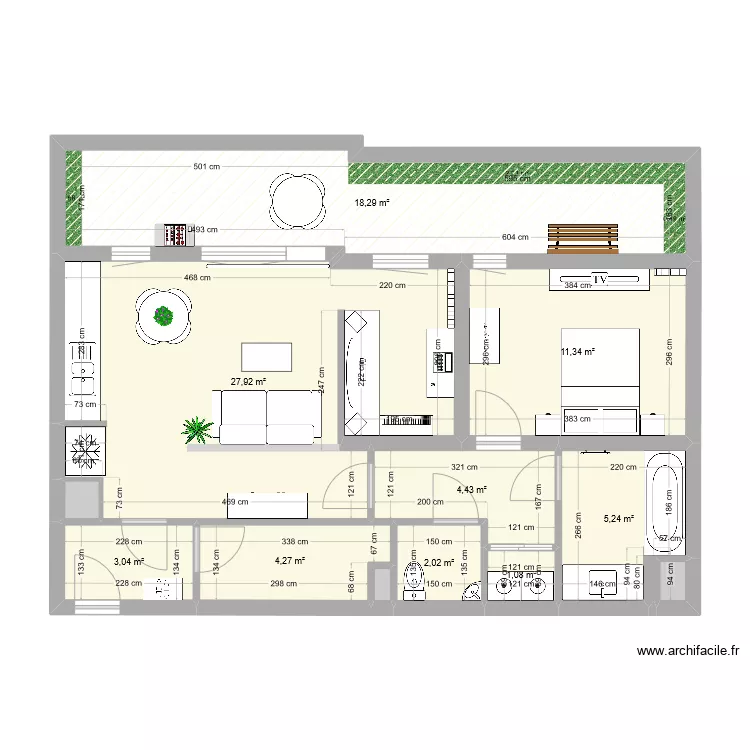 Appartement 78. Plan de 