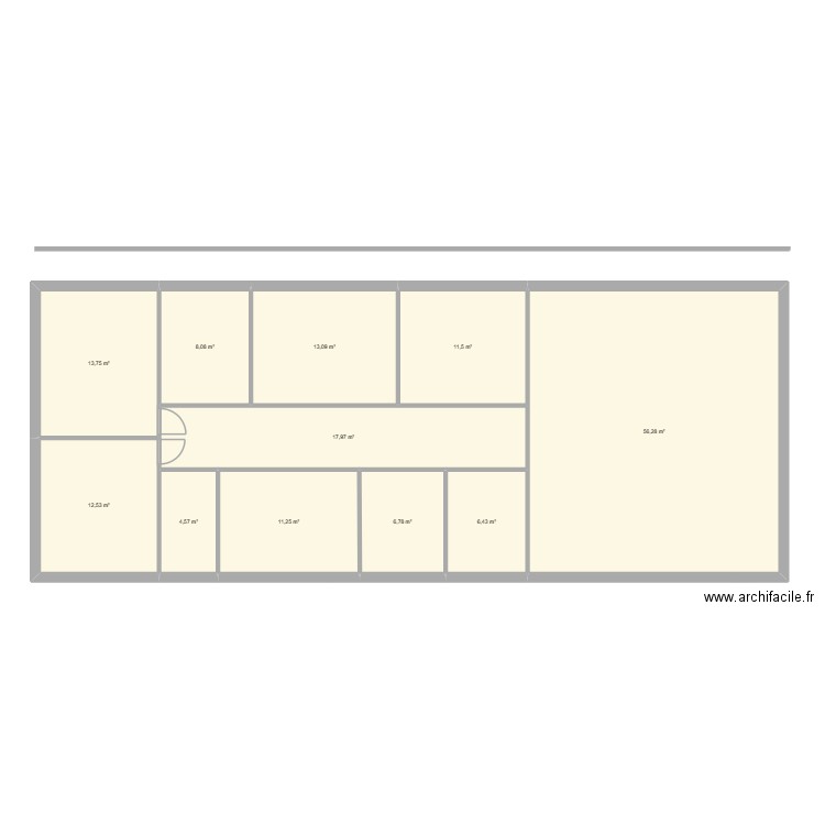 Leudeville. Plan de 11 pièces et 162 m2