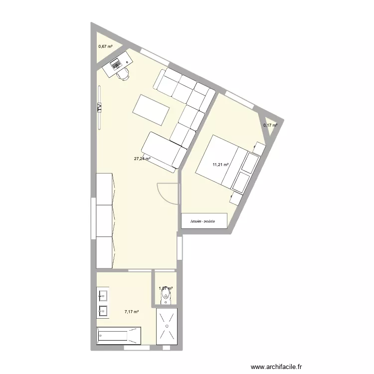 archereau 2. Plan de 6  et 48 m²