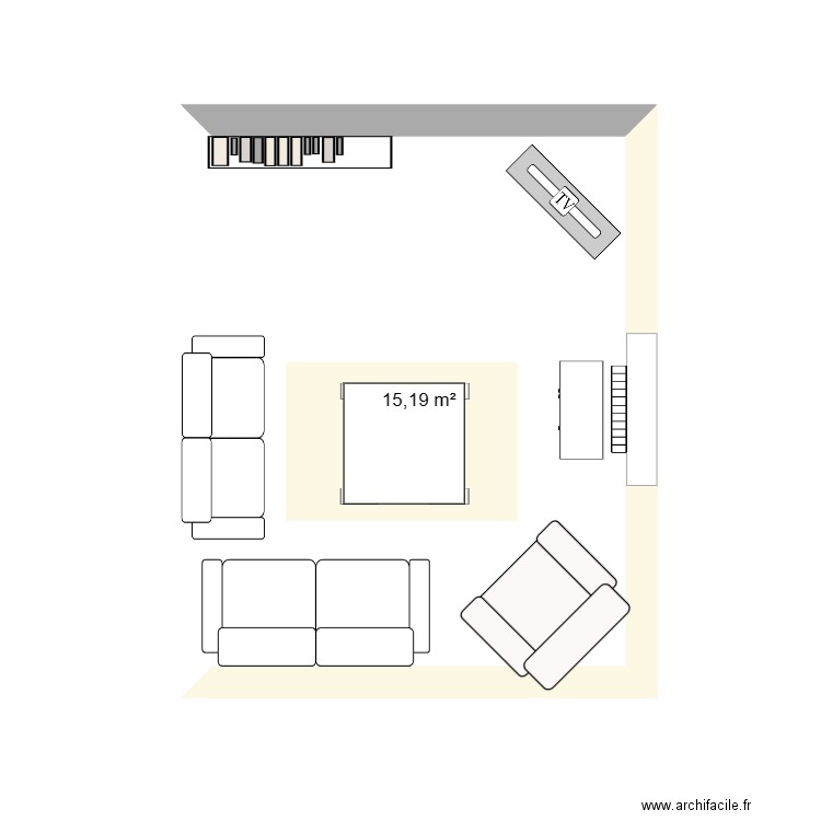 salon. Plan de 0 pièce et 0 m2