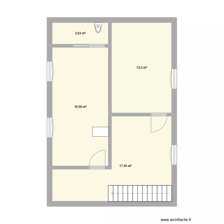 Cha. Plan de 4  et 51 m²