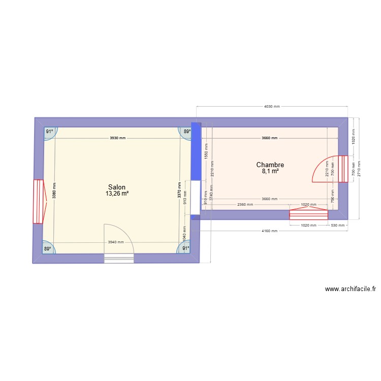 Appartement Houilles. Plan de 2 pièces et 21 m2