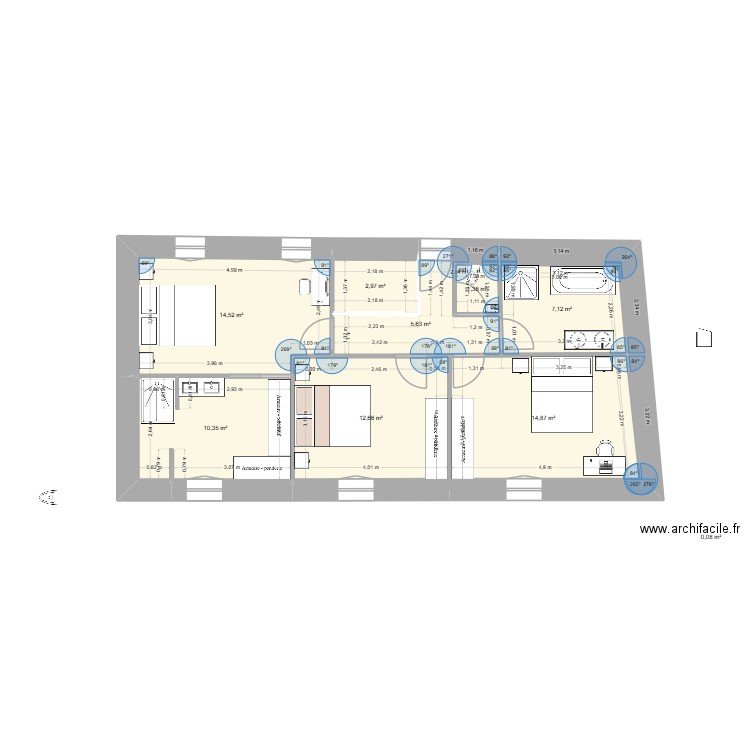 Maison Pauline sept 2024 V20. Plan de 9 pièces et 70 m2