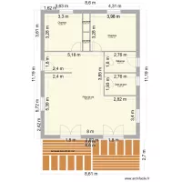 chalet madrier c&ocirc;t&eacute; ss meuble