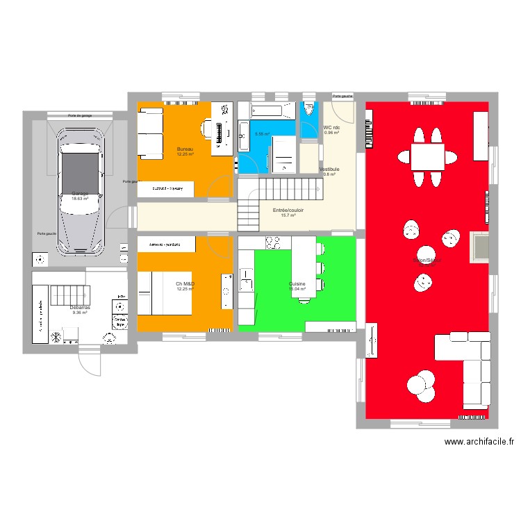 Plans Comete Final Amenage. Plan de 32 pièces et 284 m2