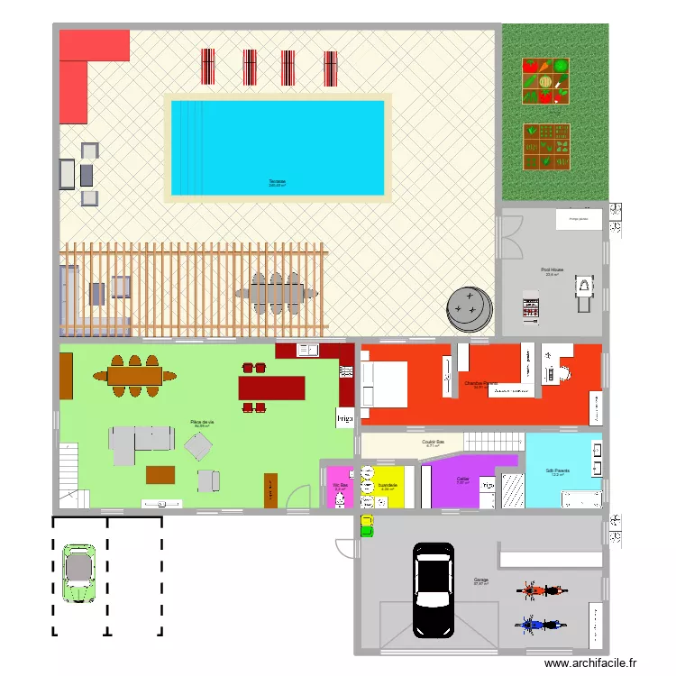 Projet maison étage. Plan de Projet maison étage. Plan de