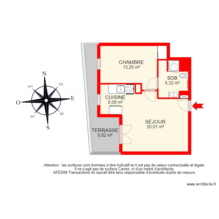 BI15565 -. Plan de 9 pièces et 66 m2