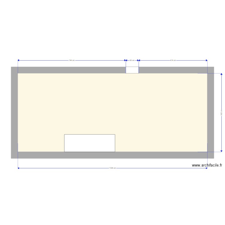 CONNES. Plan de 1 pièce et 71 m2