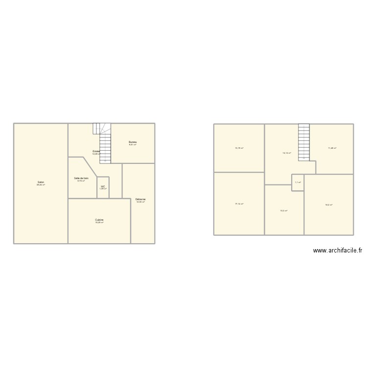 Maison Rumegies RDC. Plan de 14 pièces et 175 m2