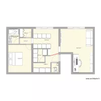 60m&sup2; - 1 chambre