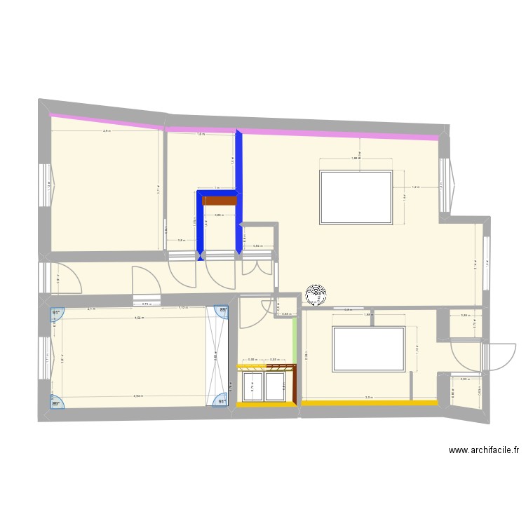 Plan Définitif velux. Plan de 16 pièces et 106 m2