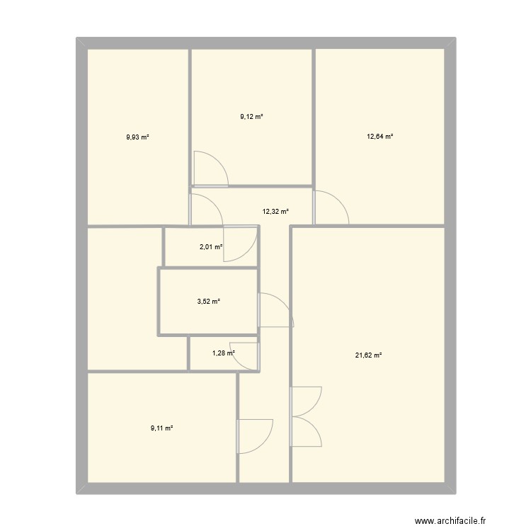 maison. Plan de 9 pièces et 155 m2