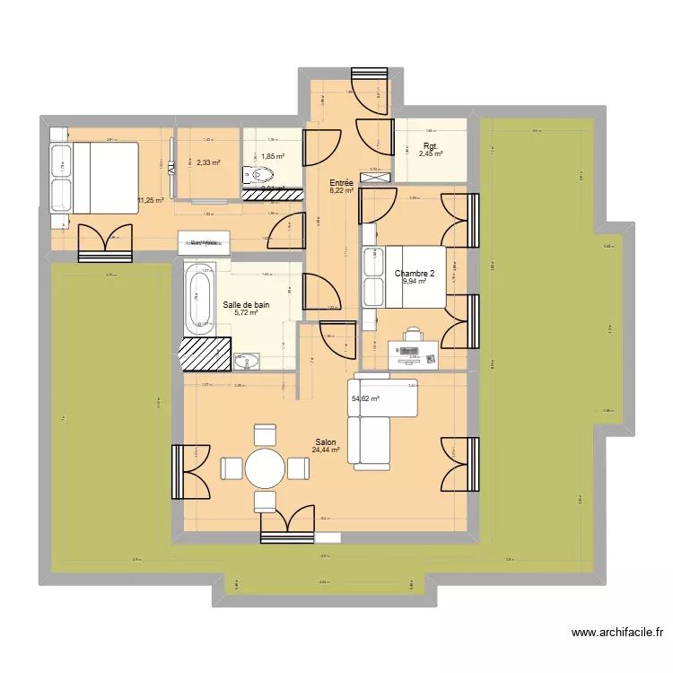 Appartement  Bezons test. Plan de 10 Pièces et 121 m²
