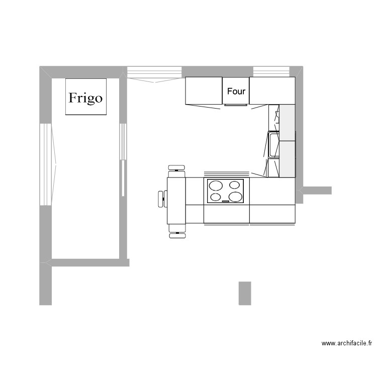 Cuisine 3. Plan de 0 pièce et 0 m2