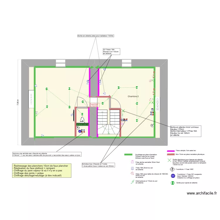Coquille COMBLES Maison Cheilly Les Maranges. Plan de 8  et 56 m²