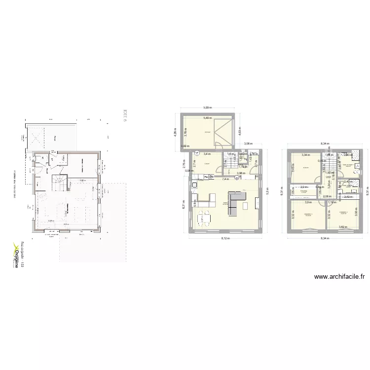 anthy bis entree cote garage. Plan de 12  et 147 m²