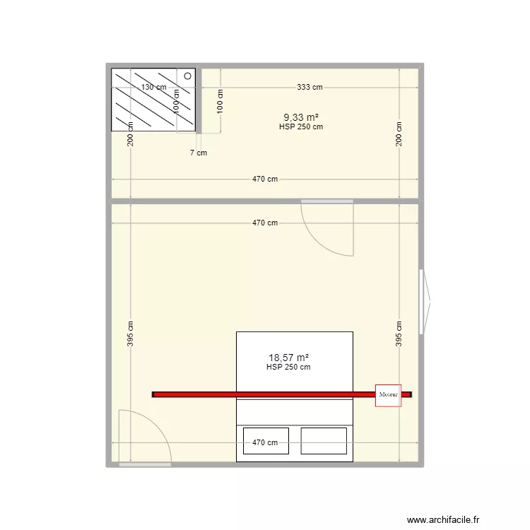 DURAND RAIL DROIT. Plan de 