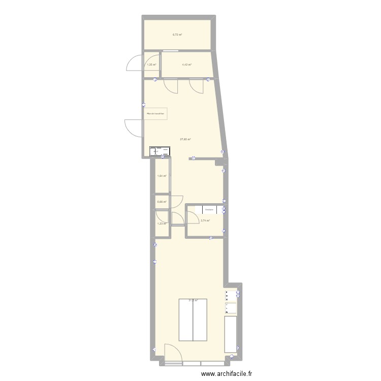 Local GOP - Rénové. Plan de 0 pièce et 0 m2