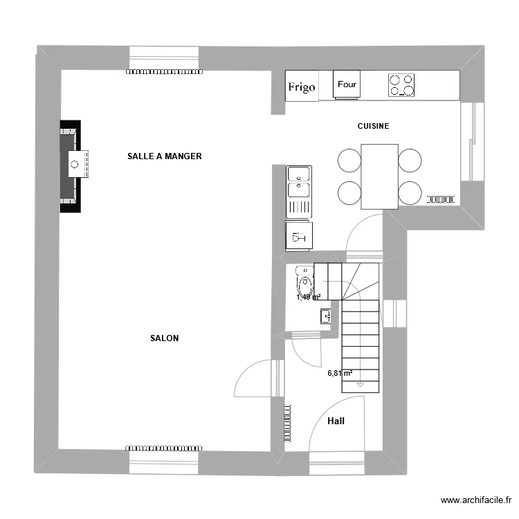 Rez de chauss&eacute;e. Plan de 