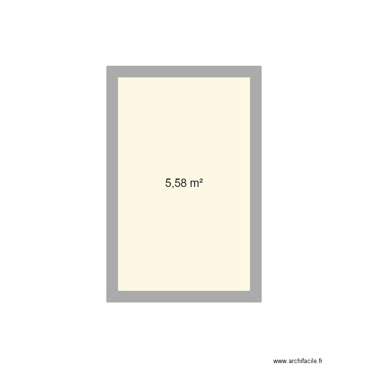 Bourg RDC. Plan de 1 pièce et 6 m2