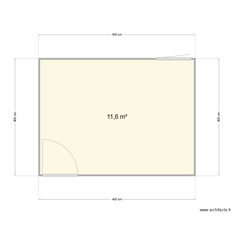 Plan Conteneur Yapo. Plan de 1 pièce et 12 m2