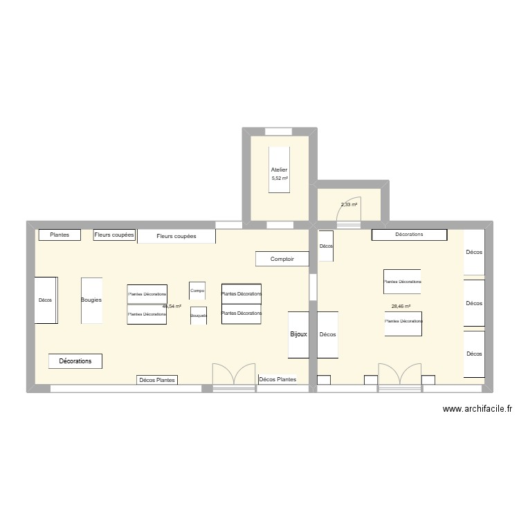 inflorescence. Plan de 0 pièce et 0 m2