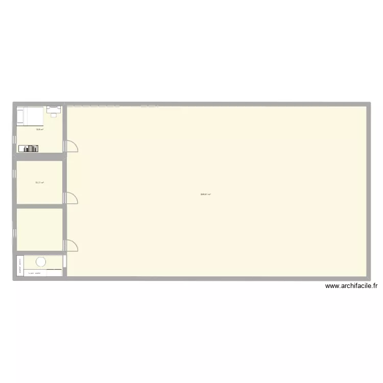 maison emma. Plan de 3  et 291 m²