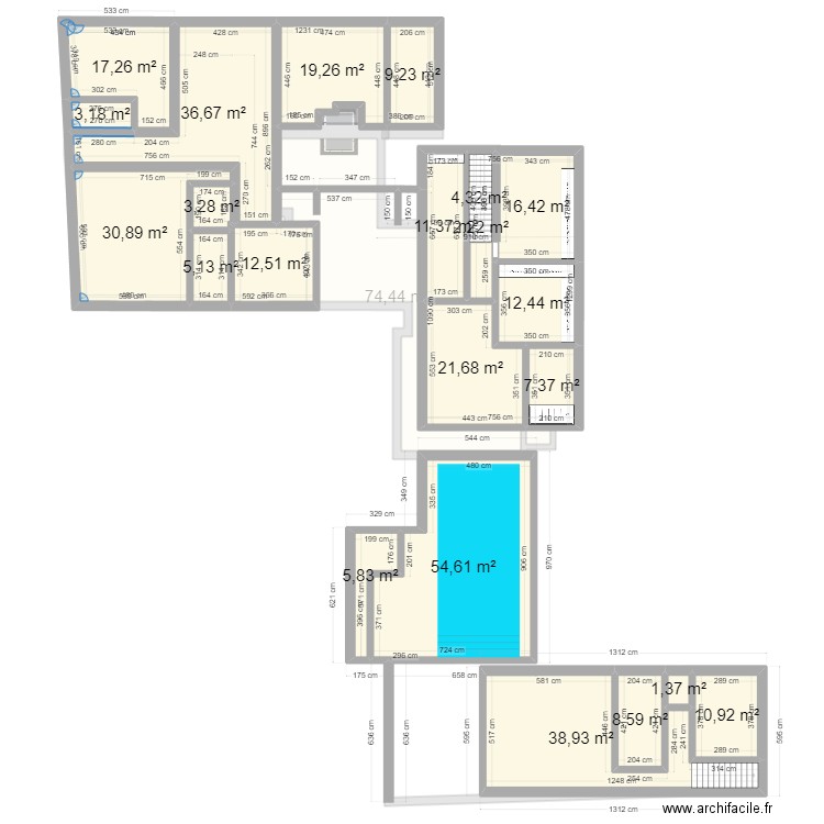 Projet Mont De Marsan. Plan de 0 pièce et 0 m2