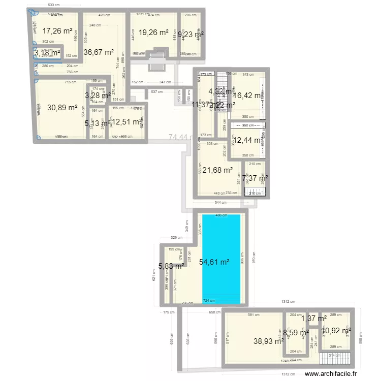 Projet Mont De Marsan. Plan de 