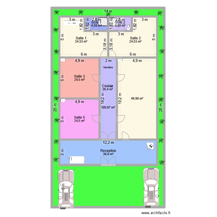 Salon V 7. Plan de 10 pièces et 564 m2