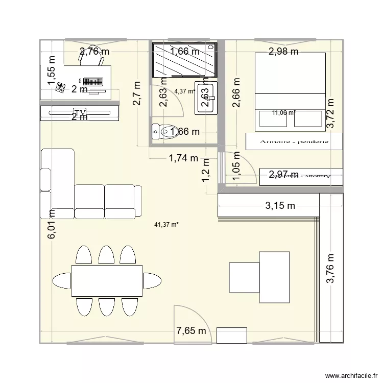 Maison rénovée. Plan de 3 et 57 m² Maison rénovée. Plan de 3 et 57 m²