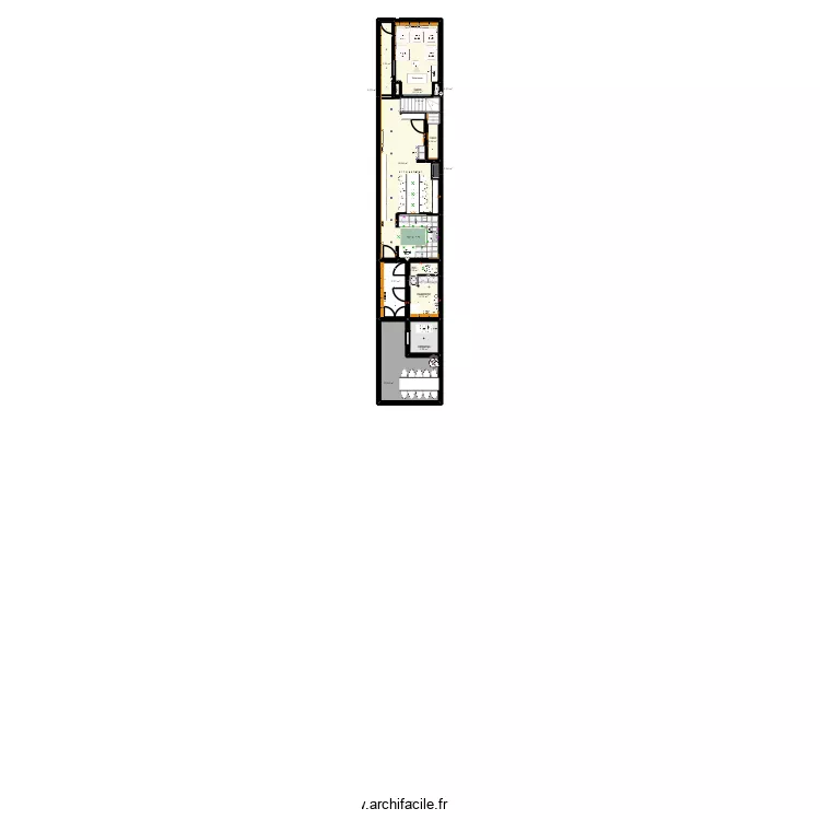 Maison toit plat vraies mesures V11. Plan de 128  et 925 m²