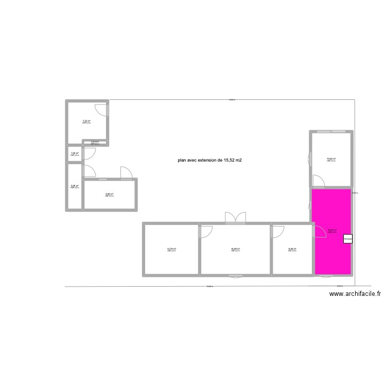 plan milly sans extension. Plan de 10 pièces et 83 m2