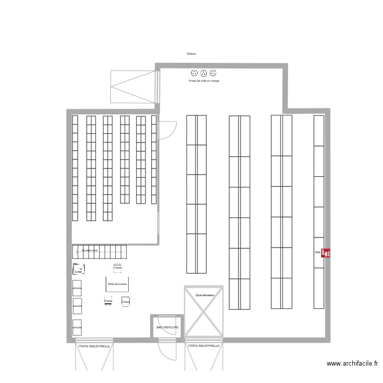 magasin logistique 2. Plan de 1 pièce et 1 m2