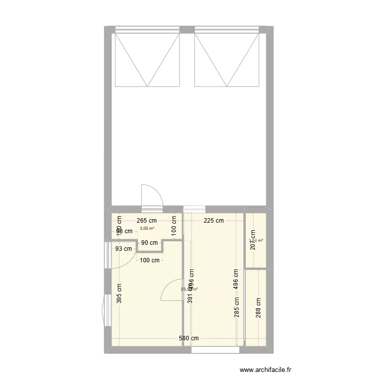 Plan studio. Plan de 