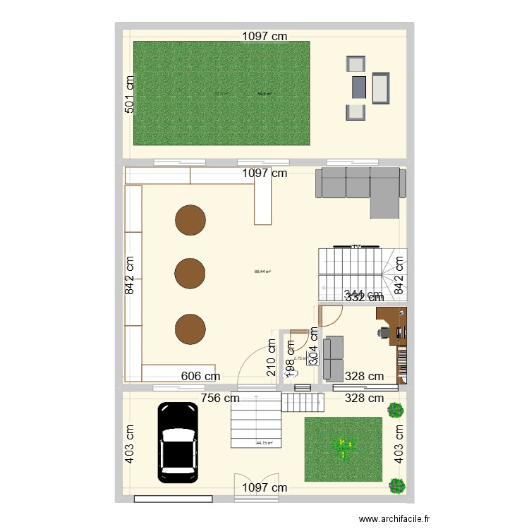 rez de chausser. Plan de 0 pièce et 0 m2