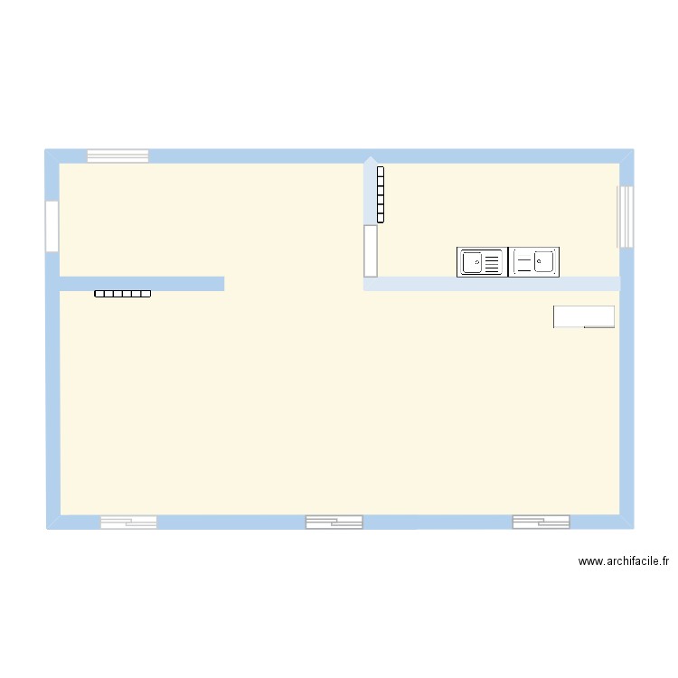 lab'orga. Plan de 1 pièce et 73 m2