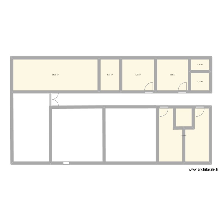 test 1. Plan de 7 pièces et 78 m2