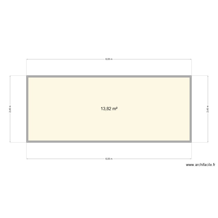 Id staff. Plan de 1 pièce et 14 m2