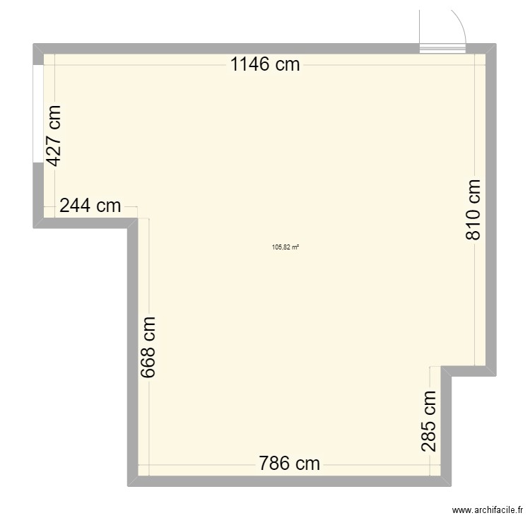 plan br. Plan de 1 pièce et 106 m2